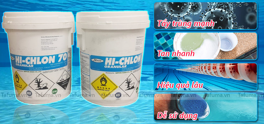 Đặc điểm hóa chất bể bơi Chlorine Nippon