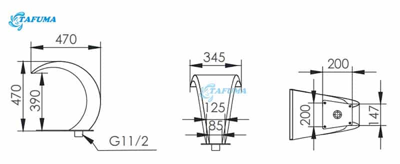 Thông số kỹ thuật của thác cong TB-35