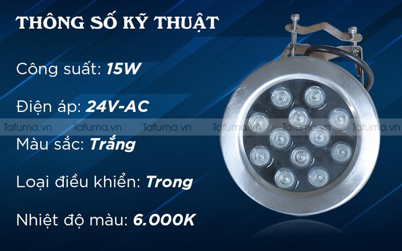 Thông tin kỹ thuật của đèn đài phun TFM-15-IR-W