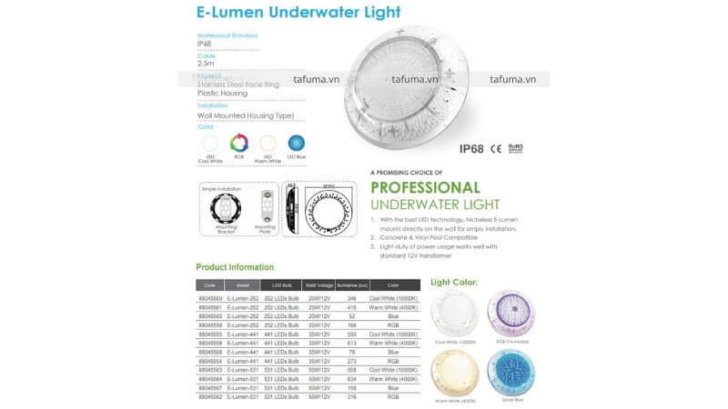 Thông tin về đèn LED Emaux E-LUMEN