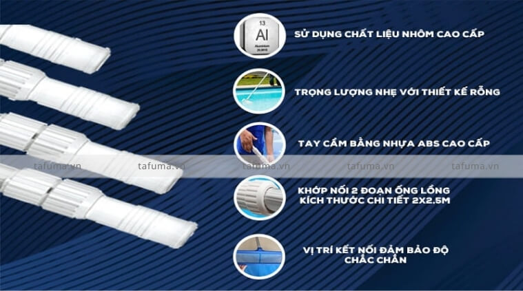 Đặc điểm của sào nhôm bể bơi SPS