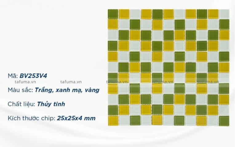 Thông tin về gạch mosaic thủy tinh BV253V4