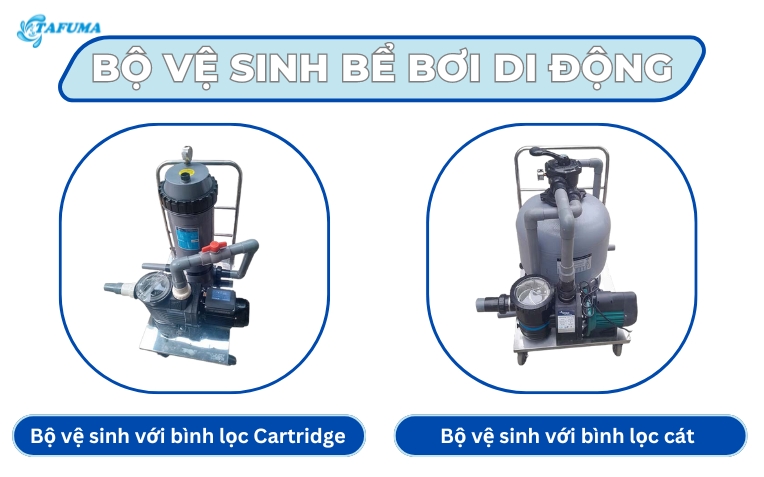 Bộ vệ sinh bể bơi di động