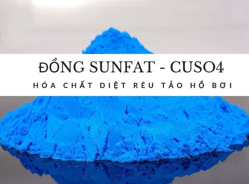 Muối đồng CuSo4 diệt rêu tảo trong bể bơi