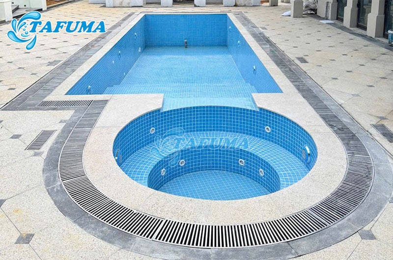 Thiết bị phụ trợ hồ bơi được Tafuma lắp đặt cho khách hàng