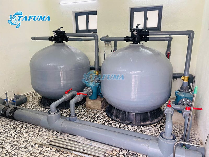 Bình lọc cát cho bể bơi thi đấu