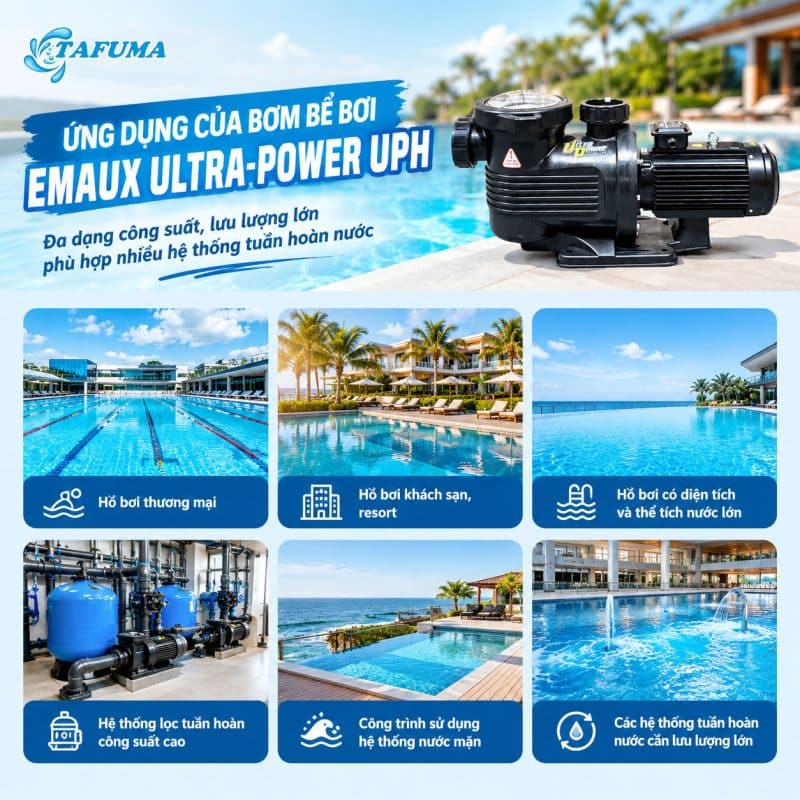 Máy bơm Emaux Ultra-Power UPH có ứng dụng đa dạng